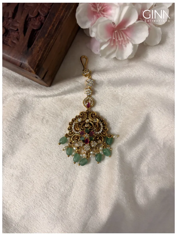 Antique Lakshmi Mayuri Maan Tikka