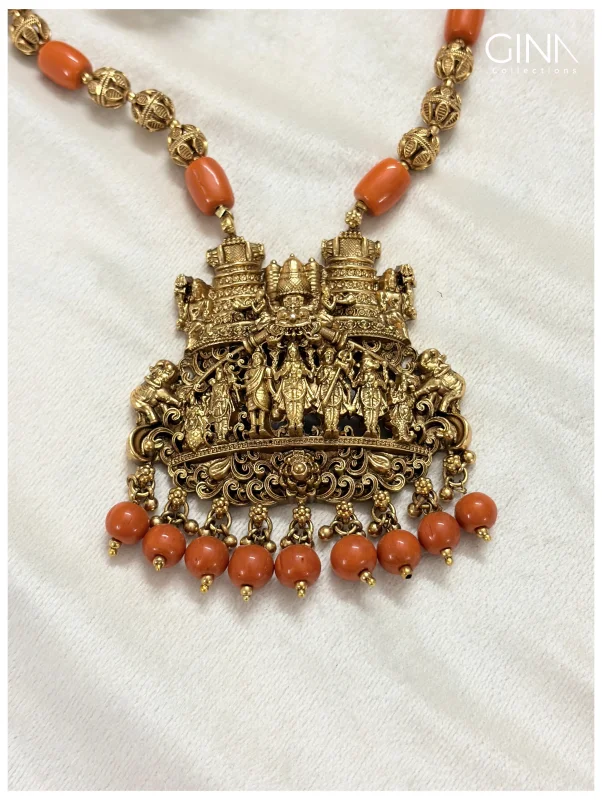 Antique Pavazham Luxury Haram Set Alternative View