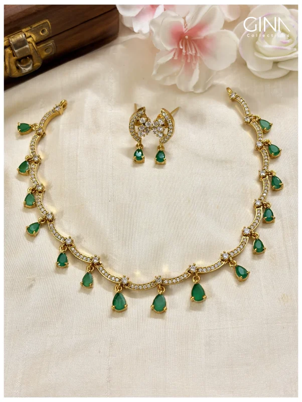Cresent Emerald Necklace