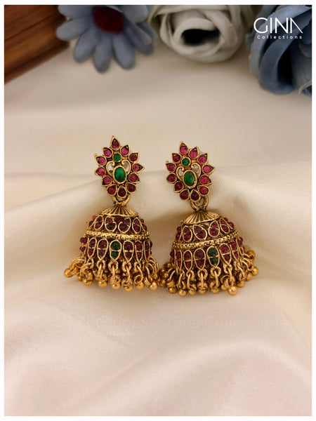 Gold Plated Multi Stones Hasli Necklace Alternative View