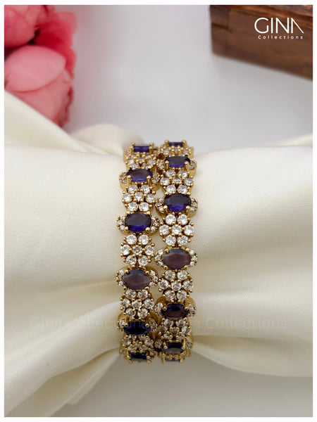 Beautiful Victorian Purple AD Bangles Alternative View