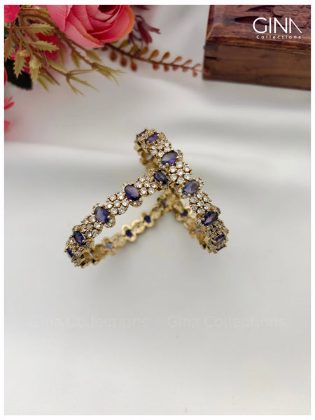 Beautiful Victorian Purple AD Bangles