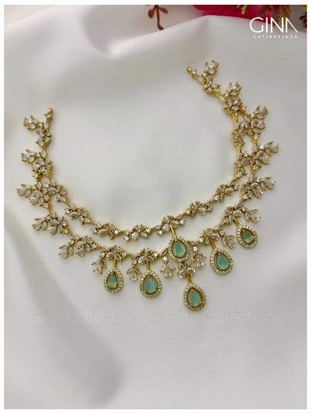 Double Layered Victorian Set with Sea Green Drops Alternative View