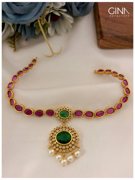 Elegant Kemp Attigai with Earrings