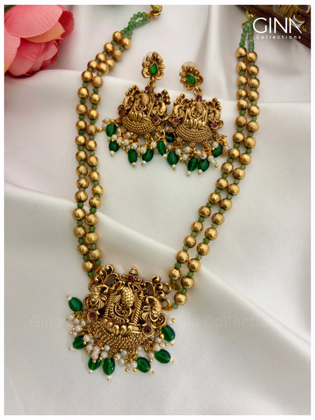 Gundu Mala with Emerald and Pearl Drops
