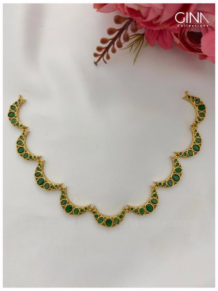 Half Moon Emerald Necklace Alternative View