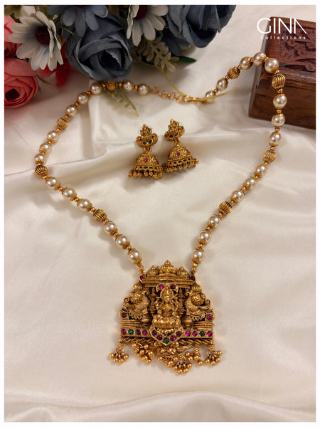 Lakshmi Mayuri Haram with Pearls Mala