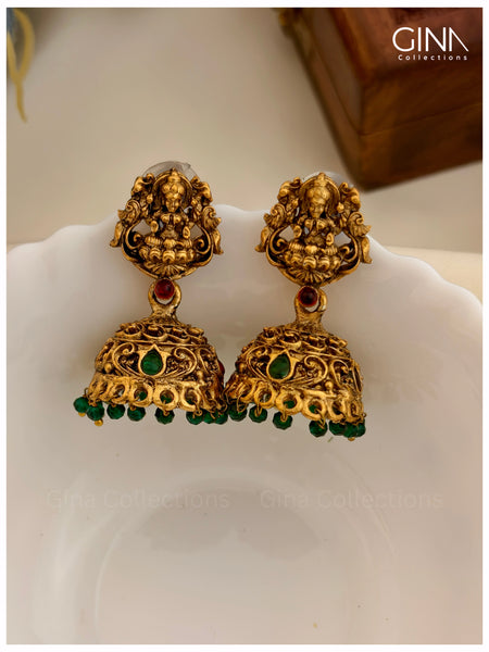 Lakshmi Mayuri Round Pendant Gundu Mala Haram Alternative View
