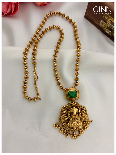 Lakshmi Mid Haram with Emerald AD Stone Alternative View