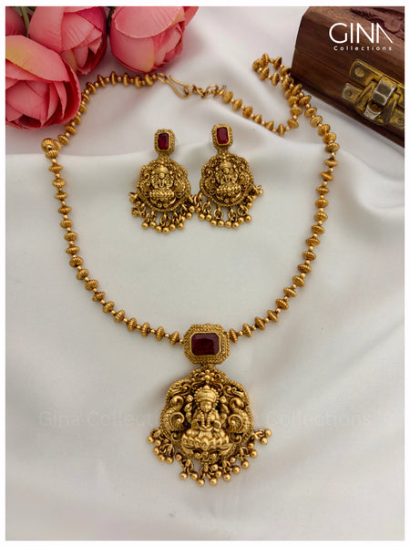 Lakshmi Mid Haram with Ruby AD Stone