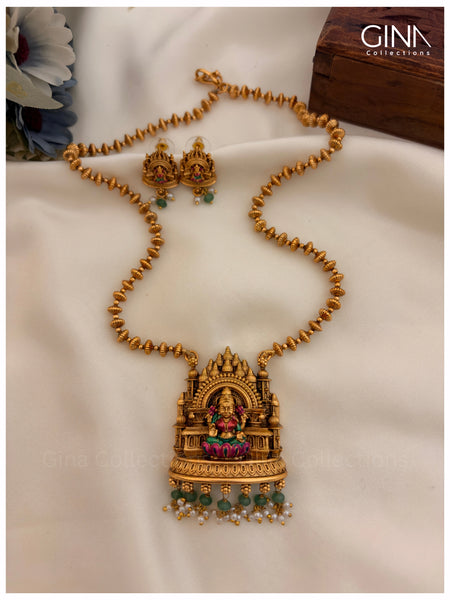 Meenakari Lakshmi Pearl and Emerald Haram
