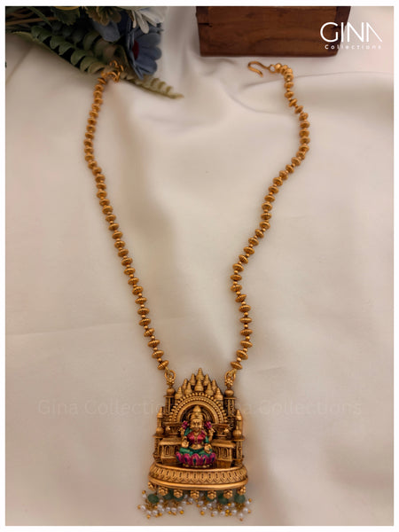 Meenakari Lakshmi Pearl and Emerald Haram Alternative View