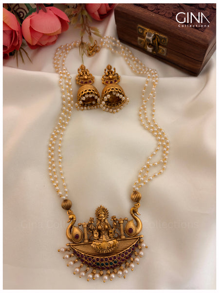 Pearl Haram with Lakshmi Pendant