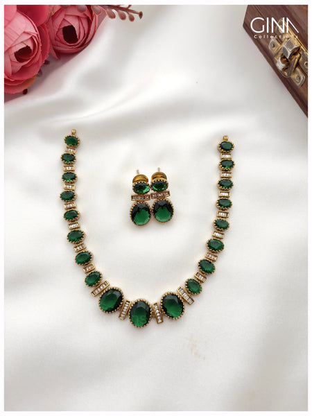 Premium Emerald Stone with Studs