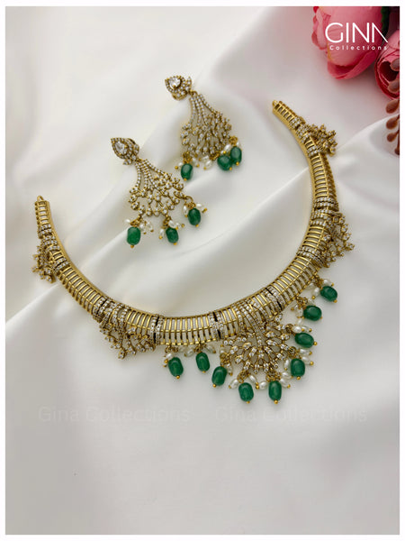 Premium Hasli with Emerald Drops