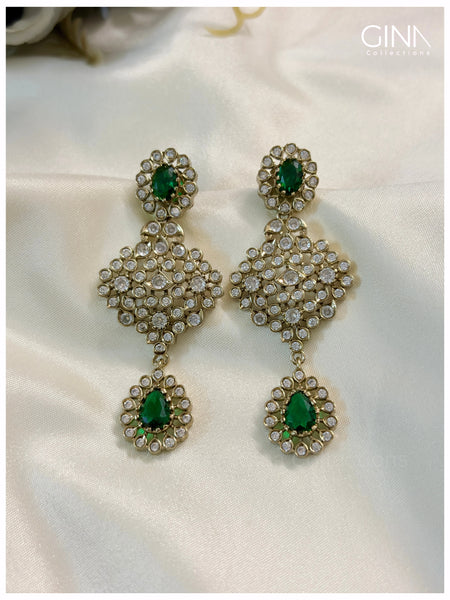 Premium Polki Oval Emerald Heavy Choker Alternative View