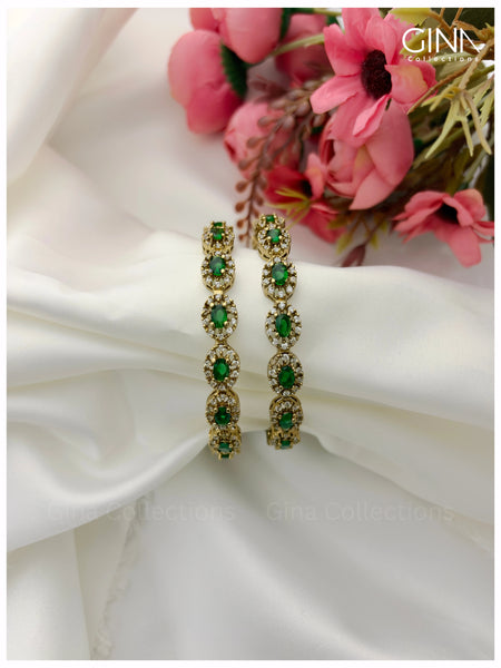 Premium emerald Victorian Bangles