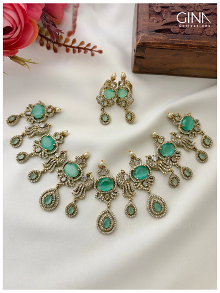 Royal Sea Green Premium Choker Set