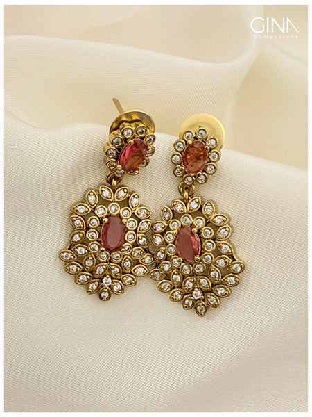 Ruby AD Necklace with Dominant Double Pendant Alternative View