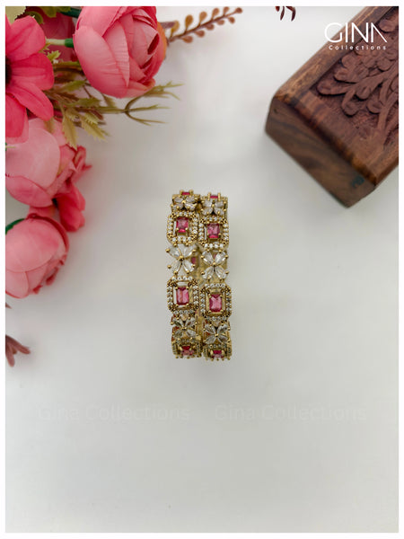 Square Victorian AD Ruby Bangles
