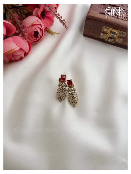 Trisha Inspired Ruby Kanti Necklace With Earrings Alternative View
