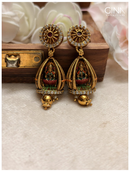 Meenakari Chakra Jhumkas Alternative View