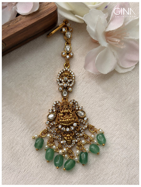 Premium Nakshi Stone Maang Tikka