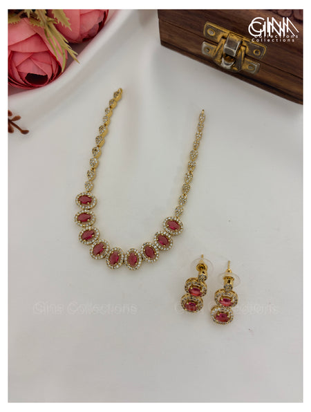 Premium Stunning AD Necklace Set