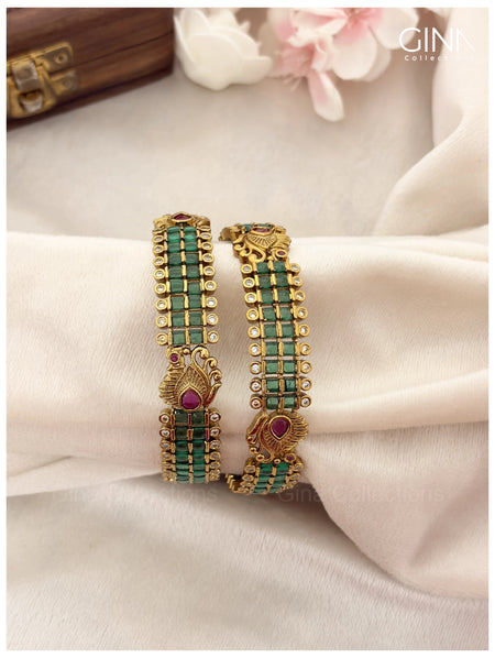 Emerald Peacock Bangles