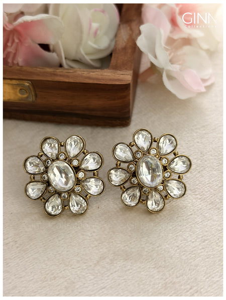 Polki Stones Studs