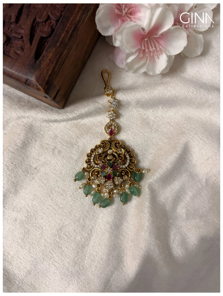 Antique Lakshmi Mayuri Maan Tikka