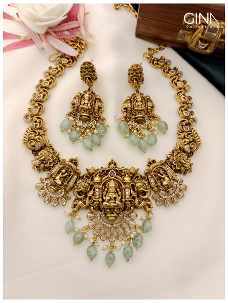 Vaibhavi Lakshmi Temple Necklace Set