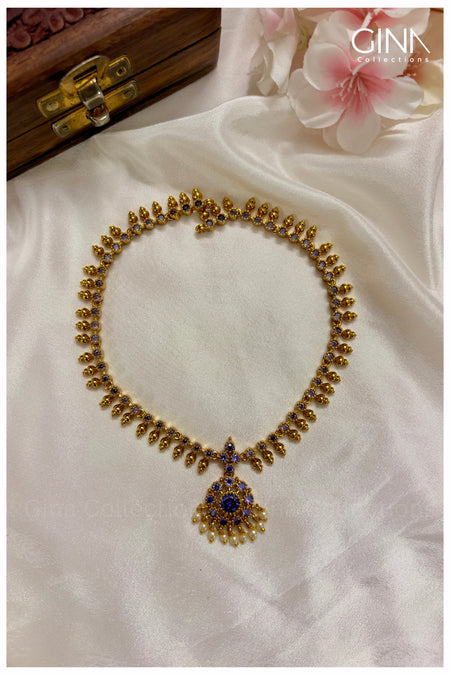 Purple Stone Mini Ball Necklace Alternative View