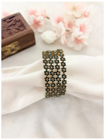 Mini Emerald Floral set of 4 Bangles Alternative View