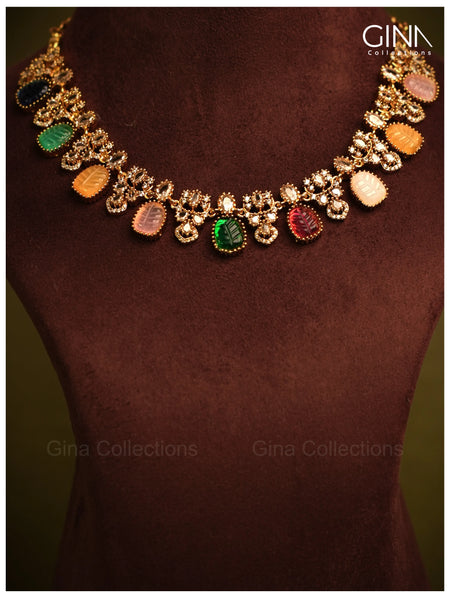 Multi Color Moissanite Stones Necklace Alternative View