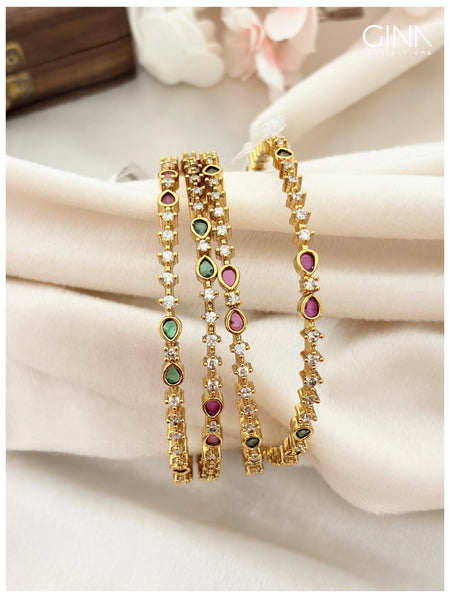 Multicolor Minimal Stone Bangles