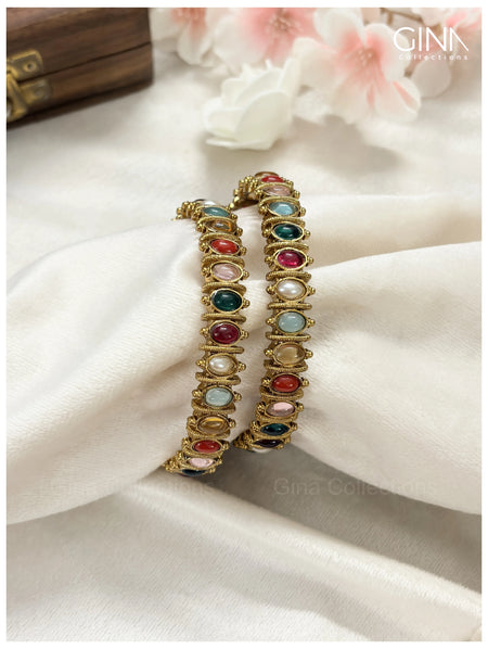 Antique Gold Bangles - Navarathna