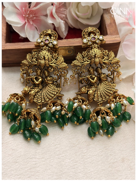 Radhe Krishna with Emerald Beads Hangings