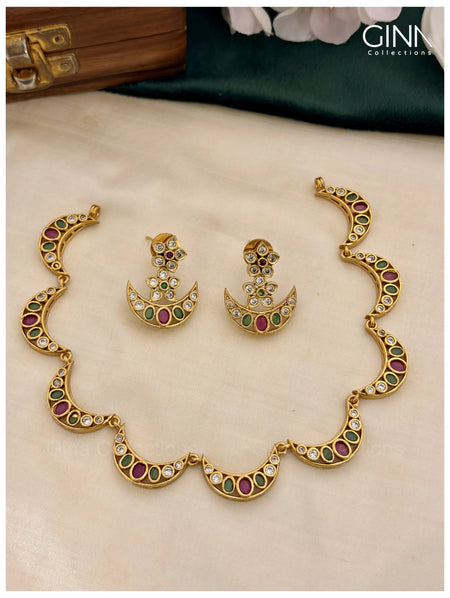 Half Moon Multi Color Necklace