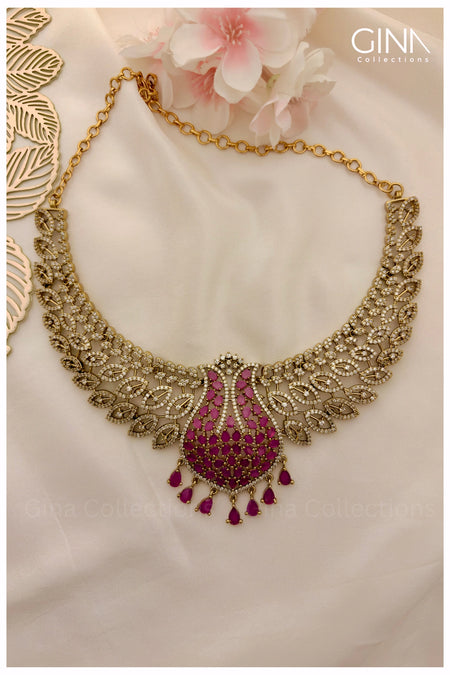 Premium Pink AD Stones with Tear Drop Stones Alternative View