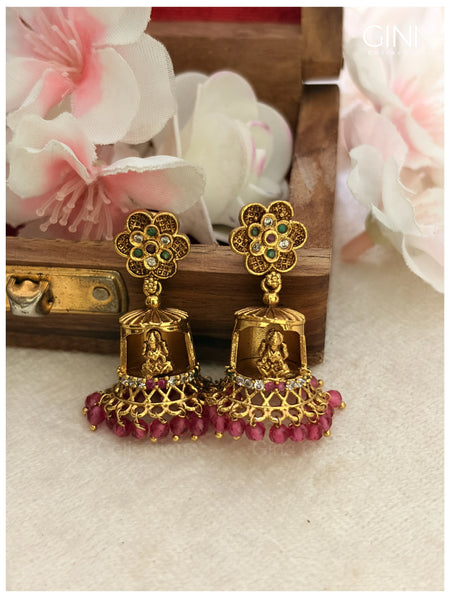 Goddess Floral Jhumkas
