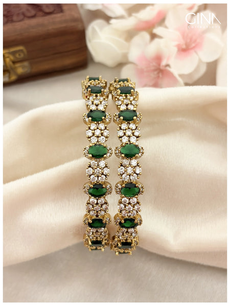 Beautiful Victorian Emerald AD Bangles Alternative View