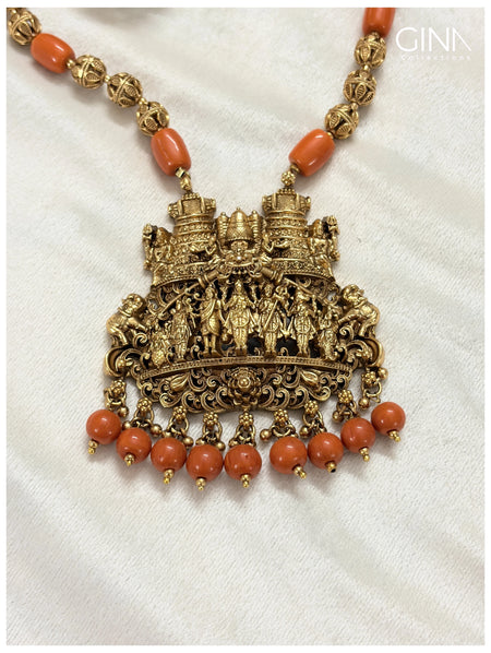 Antique Pavazham Luxury Haram Set Alternative View