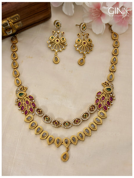 Ethnic Double Layered Peacock Necklace