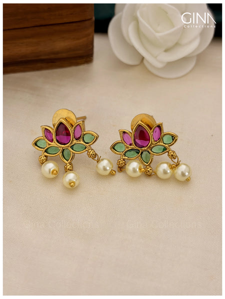 Lotus with Pearl Drops Choker Alternative View