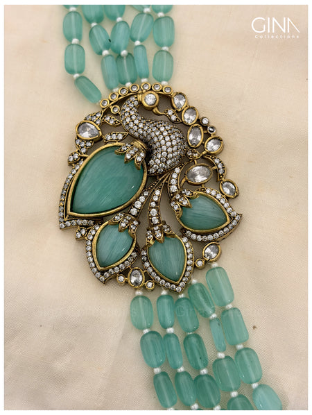 Five Layered Mayuri Side Pendant Haram Alternative View
