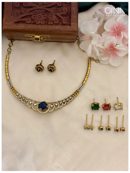 Multi Stone Changing Kanti Necklace